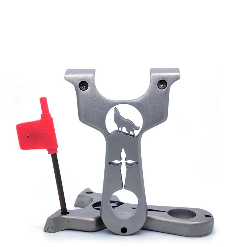 

Professional hunting shooting 304 stainless steel slingshot with flat rubber band outdoor shooting 2019 new