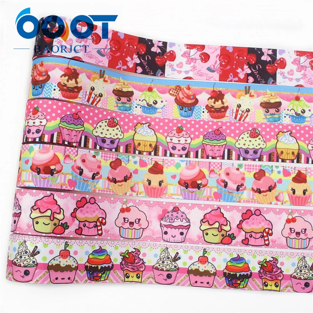 I-19906-2093 1-1/2 &quot(38 мм) корсажная лента с принтом торта мороженого 10 ярдов сделай сам