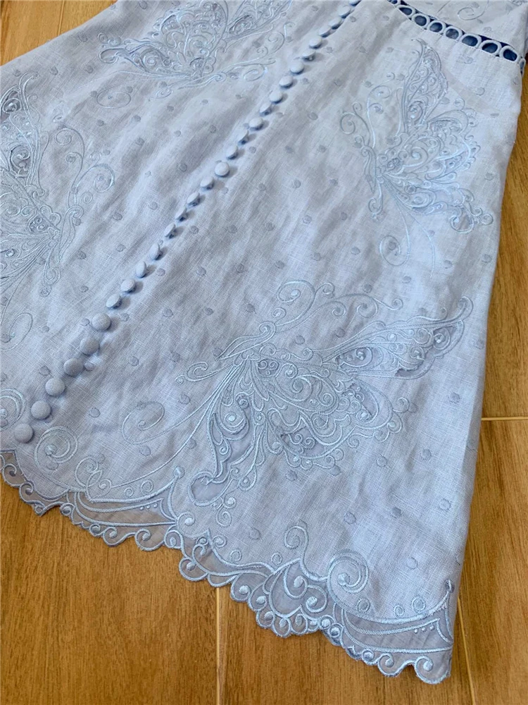 Осень, vestidos de lino de las mujeres de manga completa bordado ahueca hacia fuera, сексуальное платье, fiesta Robe