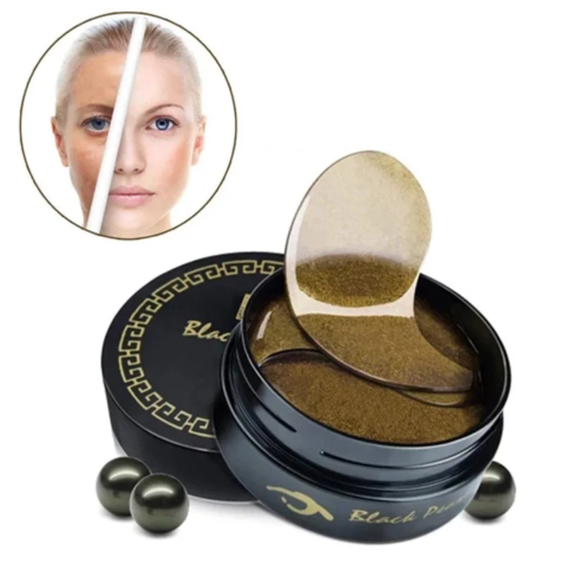 

2019 New black pearl Collagen eye mask anti wrinkle sleeping eye patch dark circles eye bags remover gold gel mask Eye care