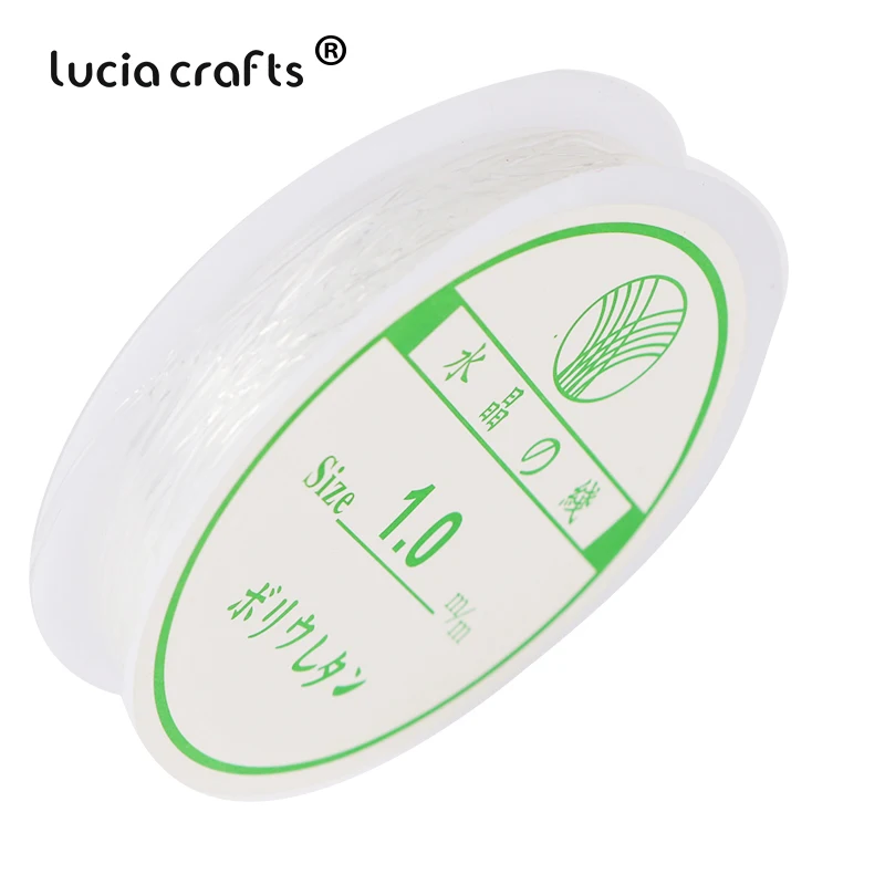 S5 1mm 1pcs 1 шт/5 шт 0,5 мм/0,6 мм/0,7 мм/0,8 мм/1 мм прозрачный эластичный шнур для бисероплетения с кристаллами, нить для плетения браслетов своими руками, ювелирные изделия I0209 - Цвет: S5 1mm 1pcs