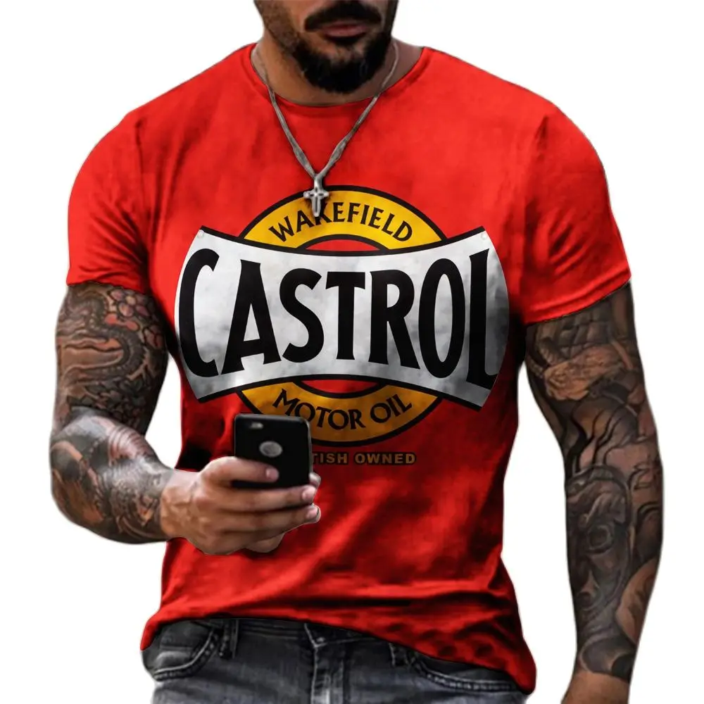 New Men's T-Shirt Summer 3D Printing Short-Sleeved Oversized Short Sleeve Personality Fashion Stitching Pattern T-Shirts For Men