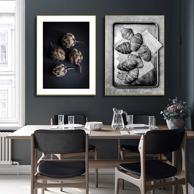 Coffee-Wine-Bead-Poster-Black-White-Food-Drink-Kitchen-Wall-Art-Print-Simple-Canvas-Painting-Modern