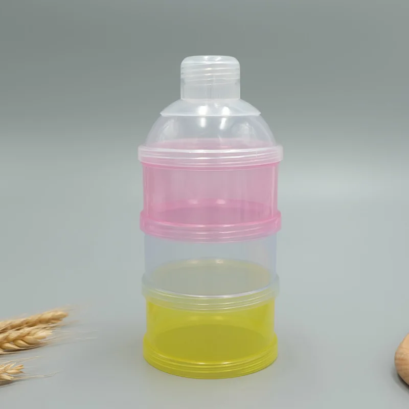 

Newborns Plastic Three-layer Milk Powder Boxes Portable Baby Milk Container Nursing Storage Box Snack Box