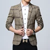 New Mens Blazers Slim Fit Suits for Men Business Formal Blazer Mens Wedding Suit Jackets Male Fashion Plaid Mens Blazer Jacket 6