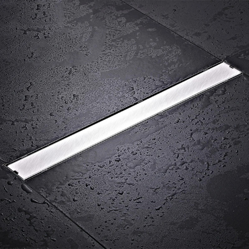 

Linear Channel Floor Drain Gate Stainless Steel Deodorization Type Shower Bathroom Drain Cover Invisible Large Displacement Floo