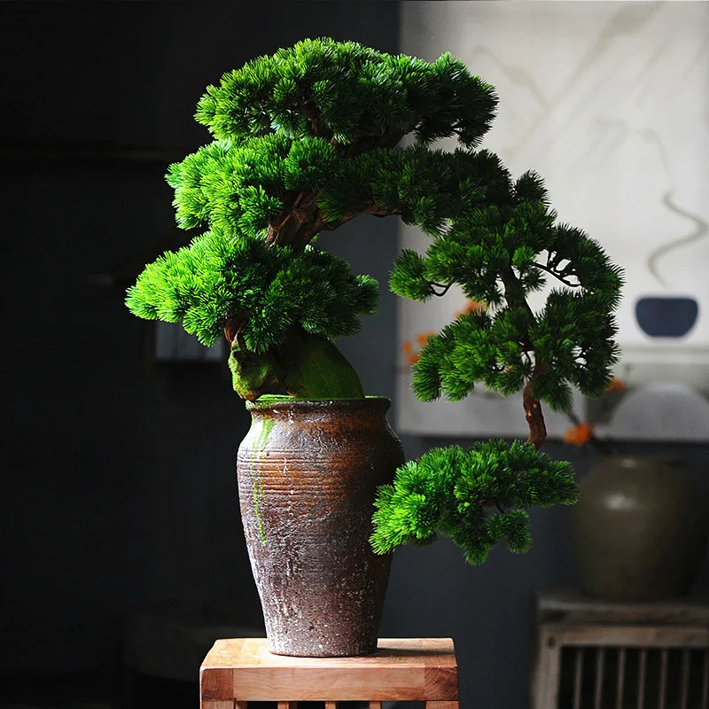 VidaXL Bonsai di Cipresso Artificiale con Vaso 60 cm Verde