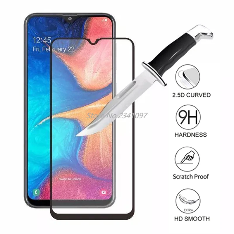 Защитное стекло для Samsung Galaxy A21 полноразмерная прозрачная пленка экрана A 21