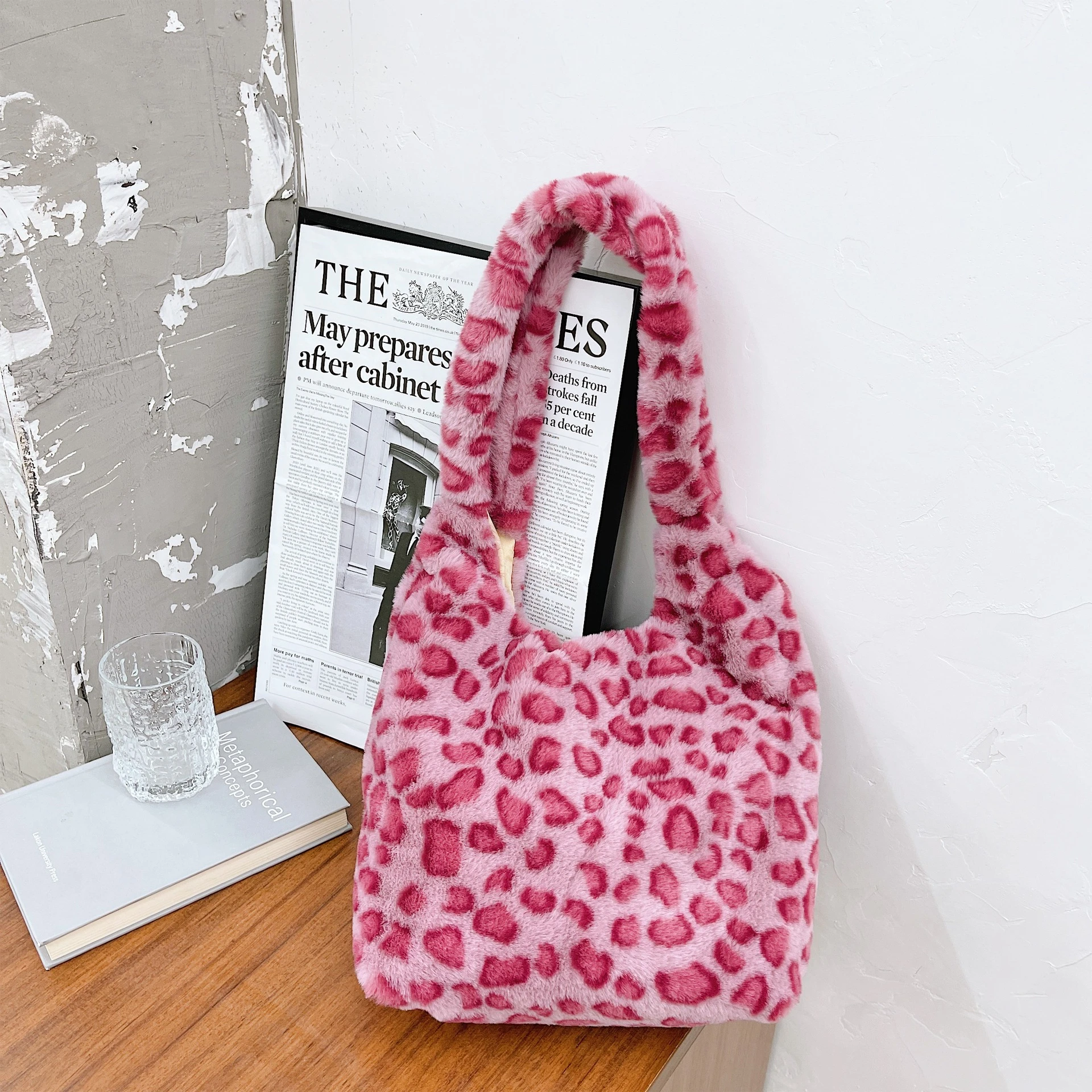flower fur bag