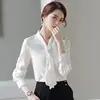 2021 Spring Autumn Women Fashion Chiffon V-neck Shirt Female Long Sleeve OL Tops & Blouses Feminina Blusas 4