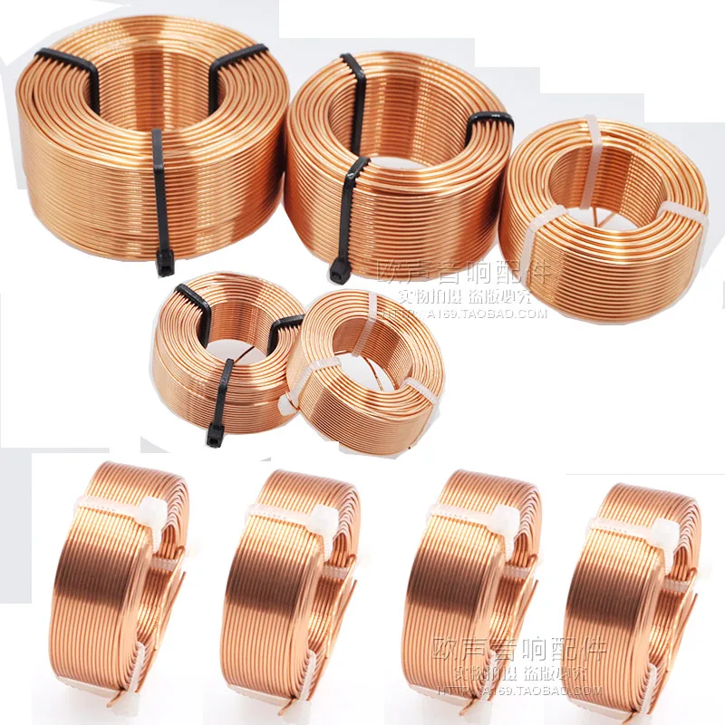 0.8mm Speaker Frequency Divider Copper Coil Oxygen-free Copper High Purity Hollow Inductor HIFI Sound Accessories