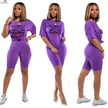 

2020 Tracksuit Women Sets Summer Sportswear Tops+shorts Suit Two Piece Set Party Print Streetwear Sexy Club Outfits Sweatsuit