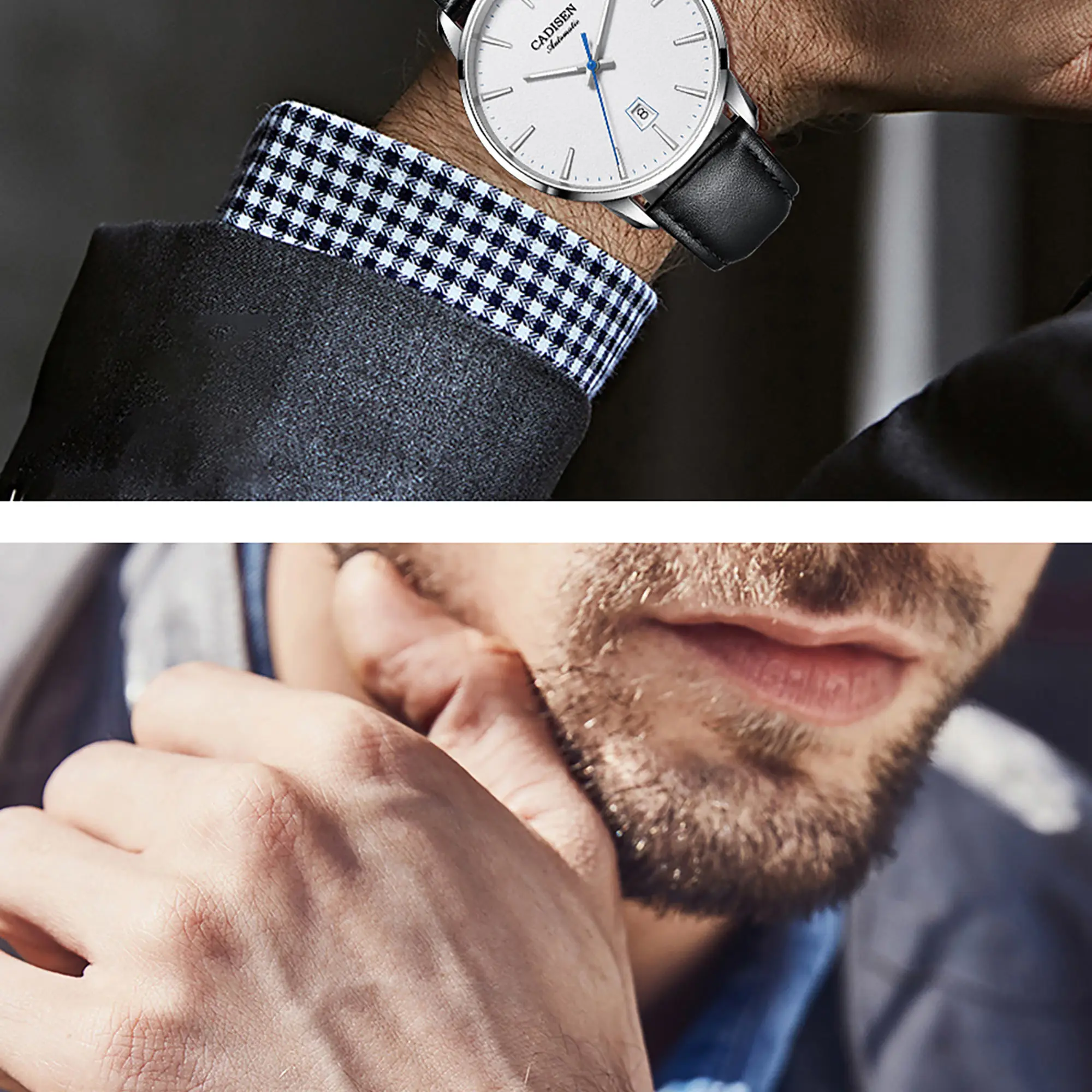CADISEN Mechanical Watch Men Top Brand Luxury Luminous Stainless steel Business Wrist Men Automatic Watches NH35A Japan movement