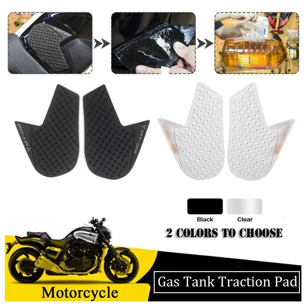 

For Yamaha MT09 MT-09 MT 09 Tank Pad Traction Pad Protector Anti-slip Sticker Decal Clear/Black 2014 2015 2016 2017 2018 2019