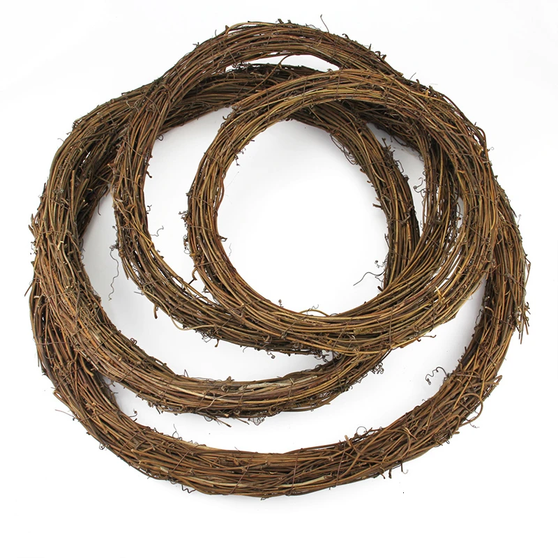 Festive Natural Rattan Wreath Garland
