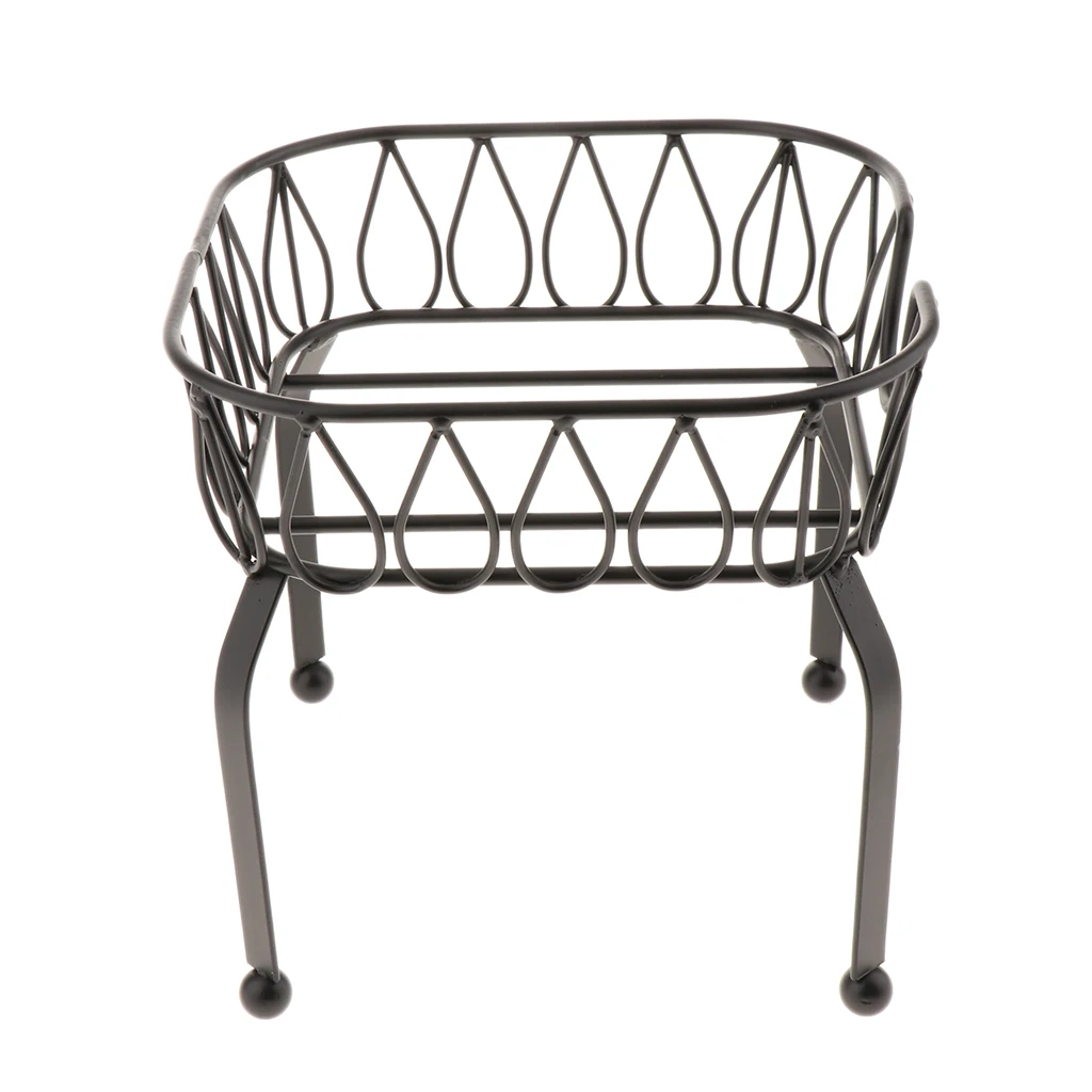 Metal Iron Drink Dispenser Stand Basket Party Juice Tea Bucket Holder Stand for Pub Bar Cafe Juice Tea Wine Beer Used
