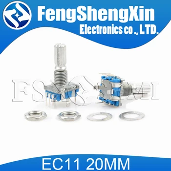 

5pcs/lot New Plum handle 20mm rotary encoder coding switch / EC11 / digital potentiometer with switch 5 Pin