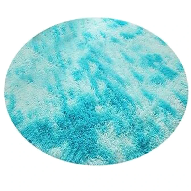 Лучший Ультра мягкий ковер, современные ковры, мохнатый ковер для детской комнаты, домашняя комната, плюшевый галстук, окрашенный градиентный ковер, декор 80x80 см