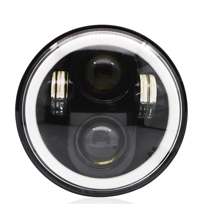 1pcs 60W Safego 100 Вт 60 Вт 5,7" Harley мотоцикл светодиодный фонарь дальнего ближнего света с Halo Кольцо ангельские глазки DRL для Harley Sportsters XG XL XR - Цвет: 1pcs 60W