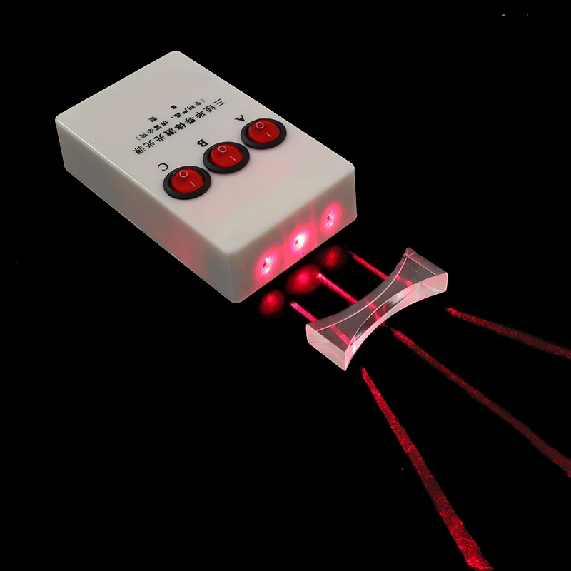 Optical Experiment Set Triangular Prism Convex Lens Concave Mirror Dial Three Line Semiconductor Laser Light Source Physics
