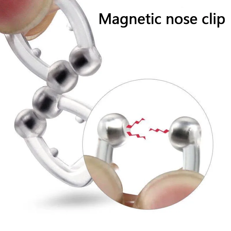 2/4 Pc Magnetic Anti Snoring Device Silicone Anti Snore Stopper Nose Clip Tray Sleeping Aid Apnea Guard Night Device With Case
