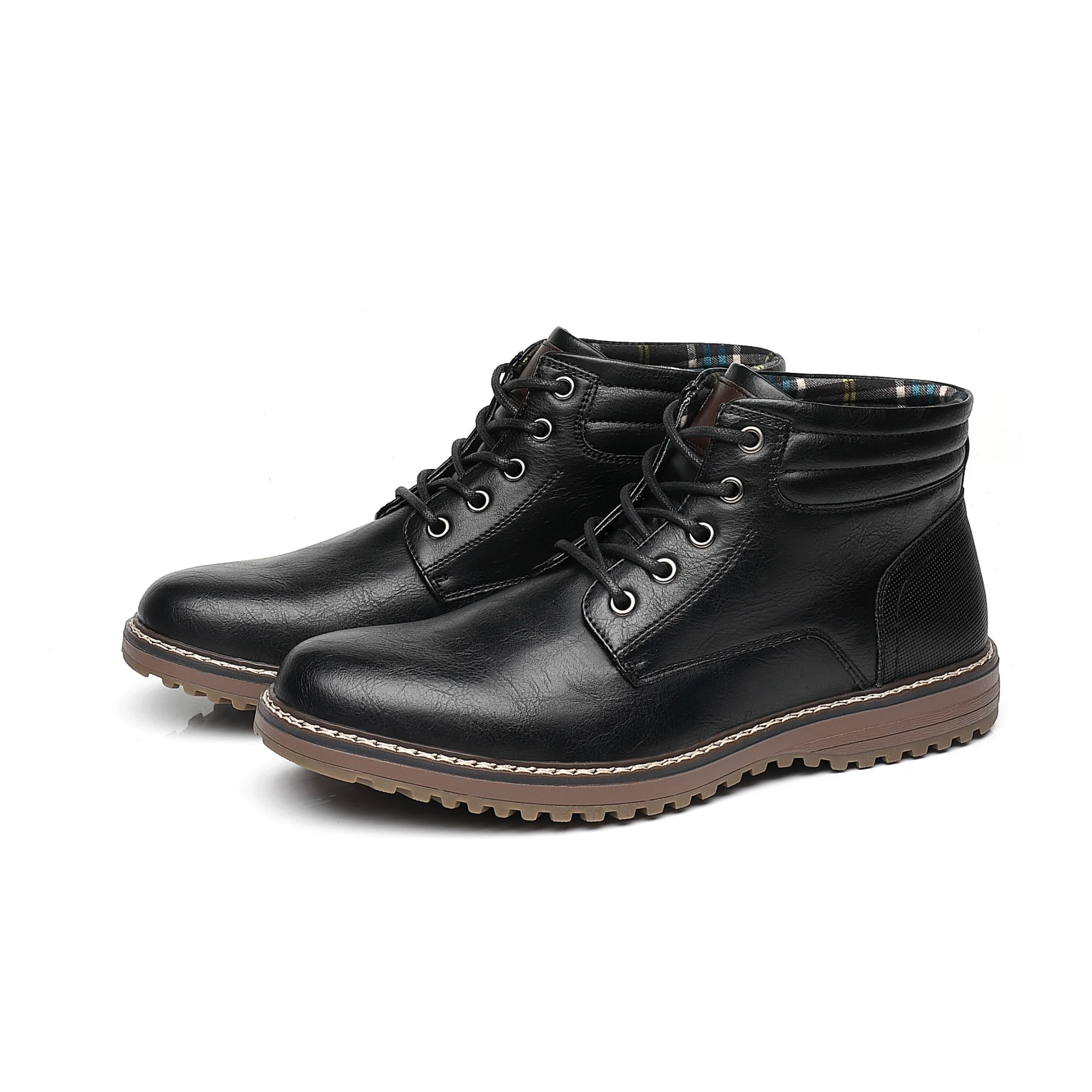 2021 Winter Men Boots Fashion Lace Up 