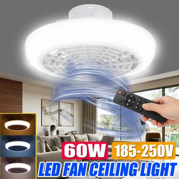 

Led Ceiling Fan Light ceiling fan with lights remote control 45*20cm modern lighting three-color dimming 60W ceiling light