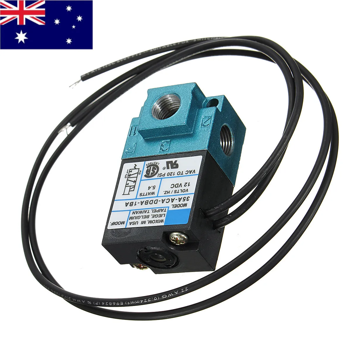 

For MAC 3 Port Electronic Boost Control Solenoid Valve 35A-ACA-DDBA-1BA With Brass Silencer