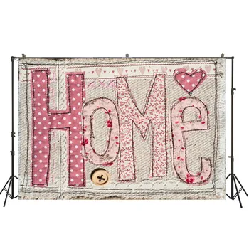 

HuaYi artistic photography wonderful pink letters decoration art fabric backdrops for baby shower photoshoot photography D-8878