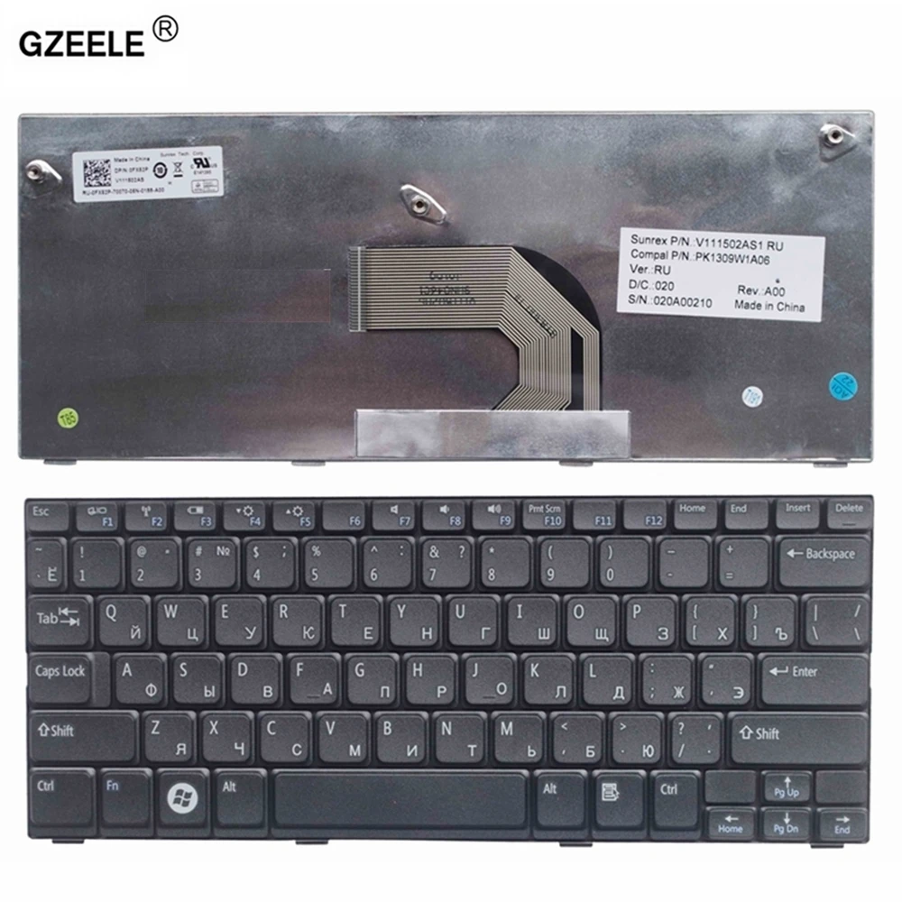 Новая клавиатура для ноутбука Dell Inspiron Mini 10-1012 1014 1015 1018 P04T PK130F11A01 PK130F12A12 RU русская 5 0