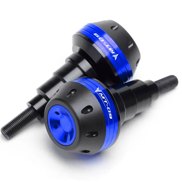 With LOGO MT07/MT09 Motorcycle Aluminum Frame Sliders Crash Falling Protector For Yamaha MT-07 MT 07 2021 MT-09 MT 09 2014-2020 MT09 blue