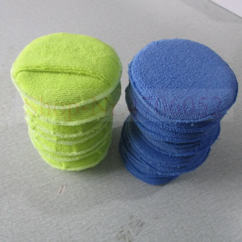 10pcs Car Waxing Polish Soft Microfiber Foam Sponge Applicator Cleaning Detailing Pads 5"