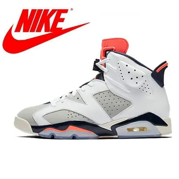 

Nike Air Jordan 6 Retro Tinker 384664-104 Men's Basketball Shoes Sneakers comfortable High Top Basketball Unisex Women Shoes