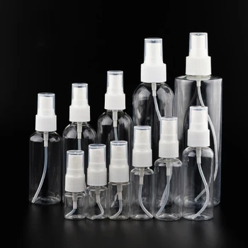 

1PCS Transparent Empty Spray Bottles 5ml/10ml/15ml/30ml/50ml/100ml Plastic Mini Refillable Container Empty Cosmetic Containers