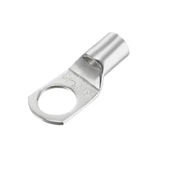 

uxcell 100Pcs SC16-10 Non-Insulated U-Type Copper Crimp Terminals 6.4mm2 Wire Connector Silver Tone