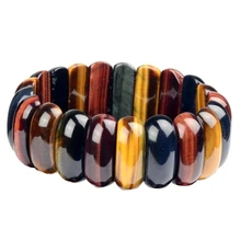 Красочные тигровые глаза натуральный камень бусины браслеты и браслеты ручной работы ювелирные изделия Энергетический Браслет для женщин или мужчин