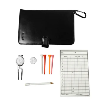 

Lightweight Portable Golf Score Card Holder Case With Pencil Multi-function Scorecards Holder Divot Tool Marker Card
