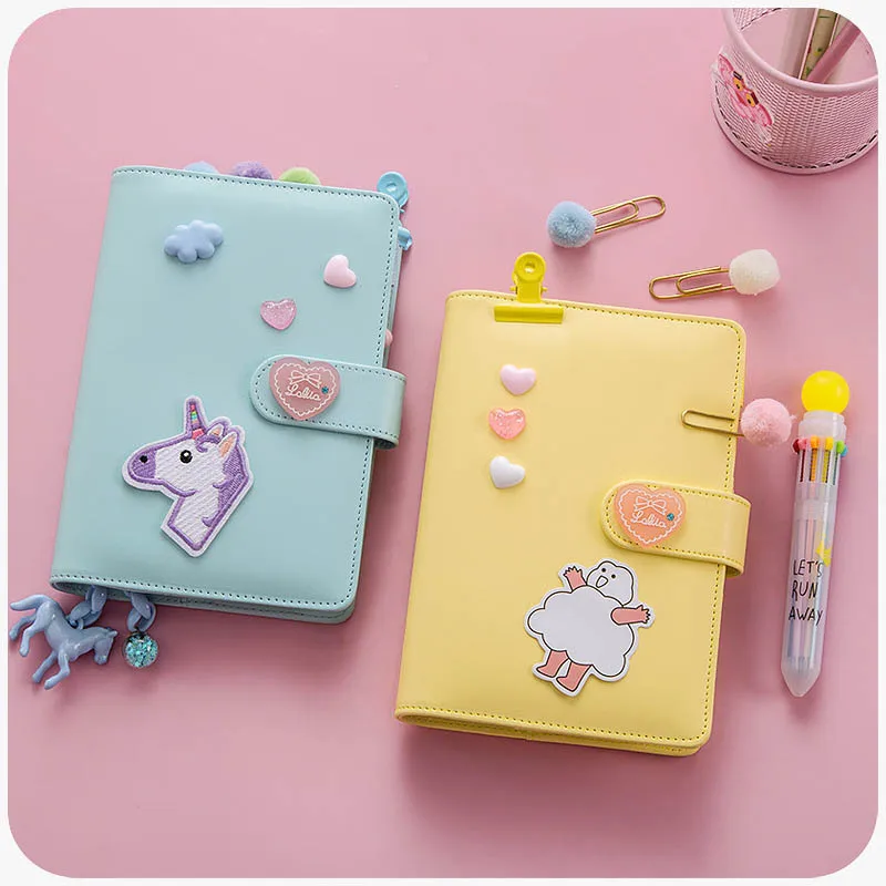 Ring Binder DIY Notebook Lovely Girls DIY Scrapbook Notebook Creative A6 Spiral Diary Book Ring Binder DIY Notebook Lovely Girls DIY Scrapbook Notebook Creative A6 Spiral Diary Book