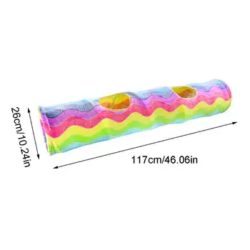 

Large Collapsible Cat Tunnel Tube with Plush Balls Colorful Scratch Resistant