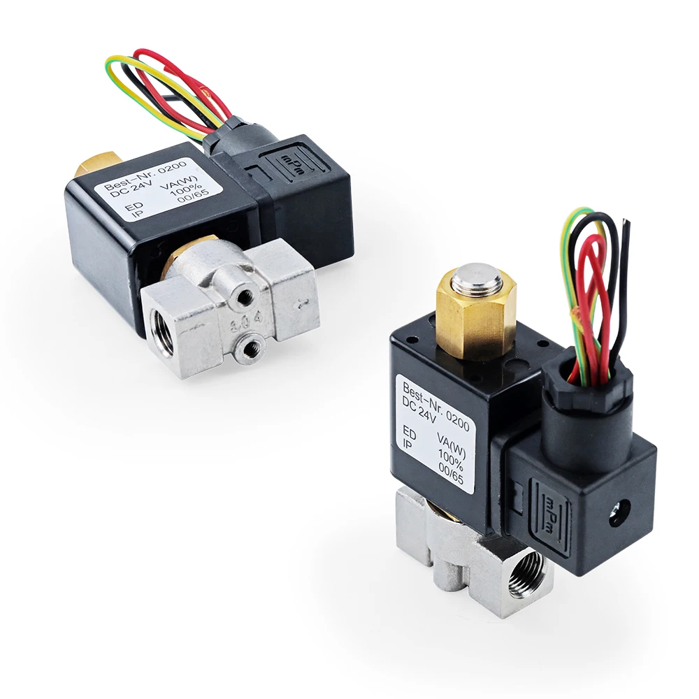 1/4" Normally Open Stainless Steel 2-Way Solenoid Valve VX2120-08-SS-NO Controller DN8 for Oil Water Gas AC220V/110V DC12V/24V solenoid valve