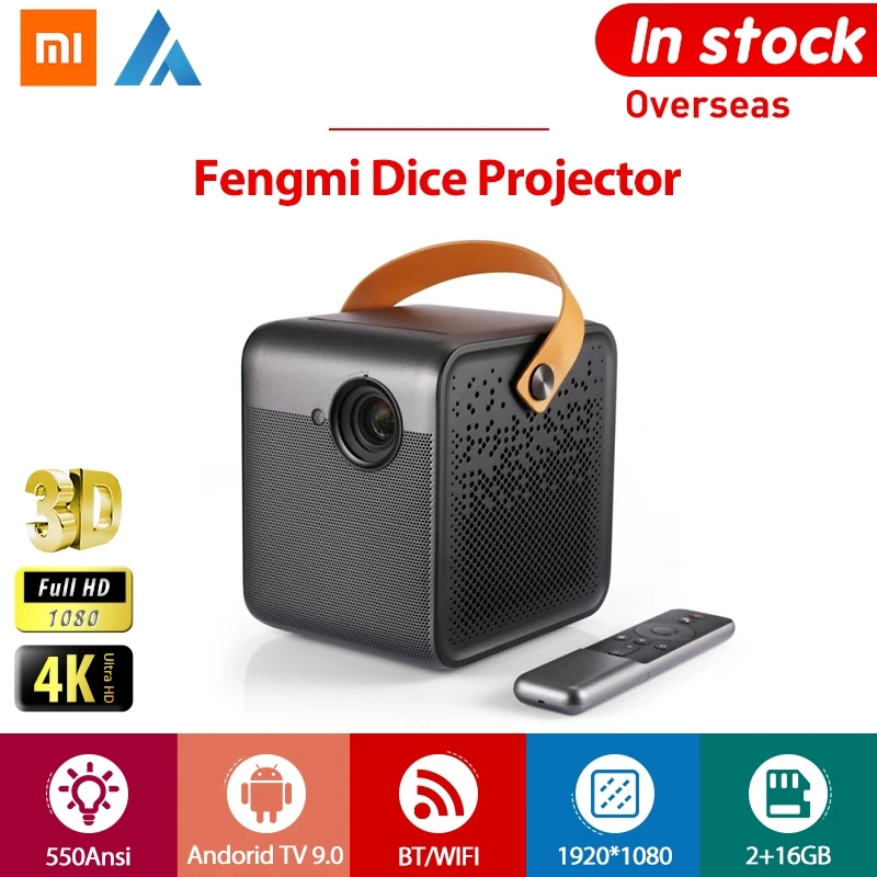 Xiaomi Fengmi Dice Мини проектор Full HD Android TV 3D Портативный Led 550Ansi Google Assistant телефон 2 Гб 16 Гб AI BT домашний кинотеатр Xiaomi Fengmi Dice Мини проектор Full HD Android TV 3D Портативный Led 550Ansi Google Assistant телефон 2 Гб 16 Гб AI BT домашний кинотеатр