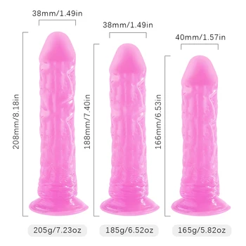 Realistic Dildo With Strong Suction Cup Erotic Jelly Dildo Sex Toys for Woman Artificial Penis G-spot Simulation Anal Butt Plug 3
