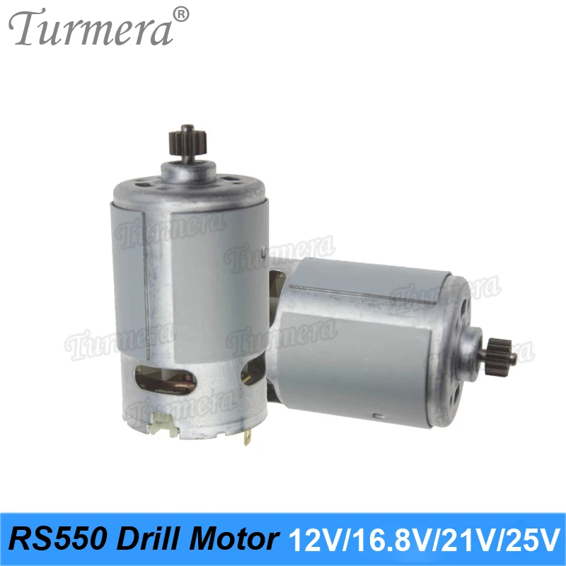 

Turmera RS550 Motor 10.8V 12V 14.4V 16.8V 18V 21V 25V with 9 Teeth 12 Teeth Gear for Cordless Electric Drill Screwdriver Replace