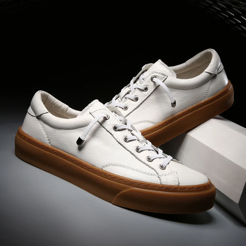 Fashion Genuine Leather Summer Shoes Men White Flats Loafers Breathable Casual Homme Real Leather Men Moccasins Shoes Big Size