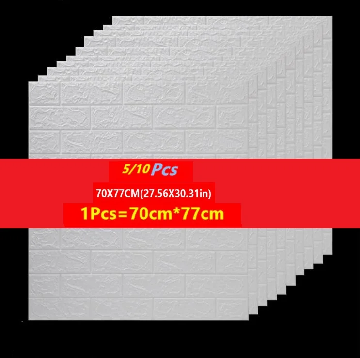 

5/10pcs 3D Brick Wall stickers on the wall Decor Foam Waterproof Covering DIY wallpaper for kids rooms Living Room Background