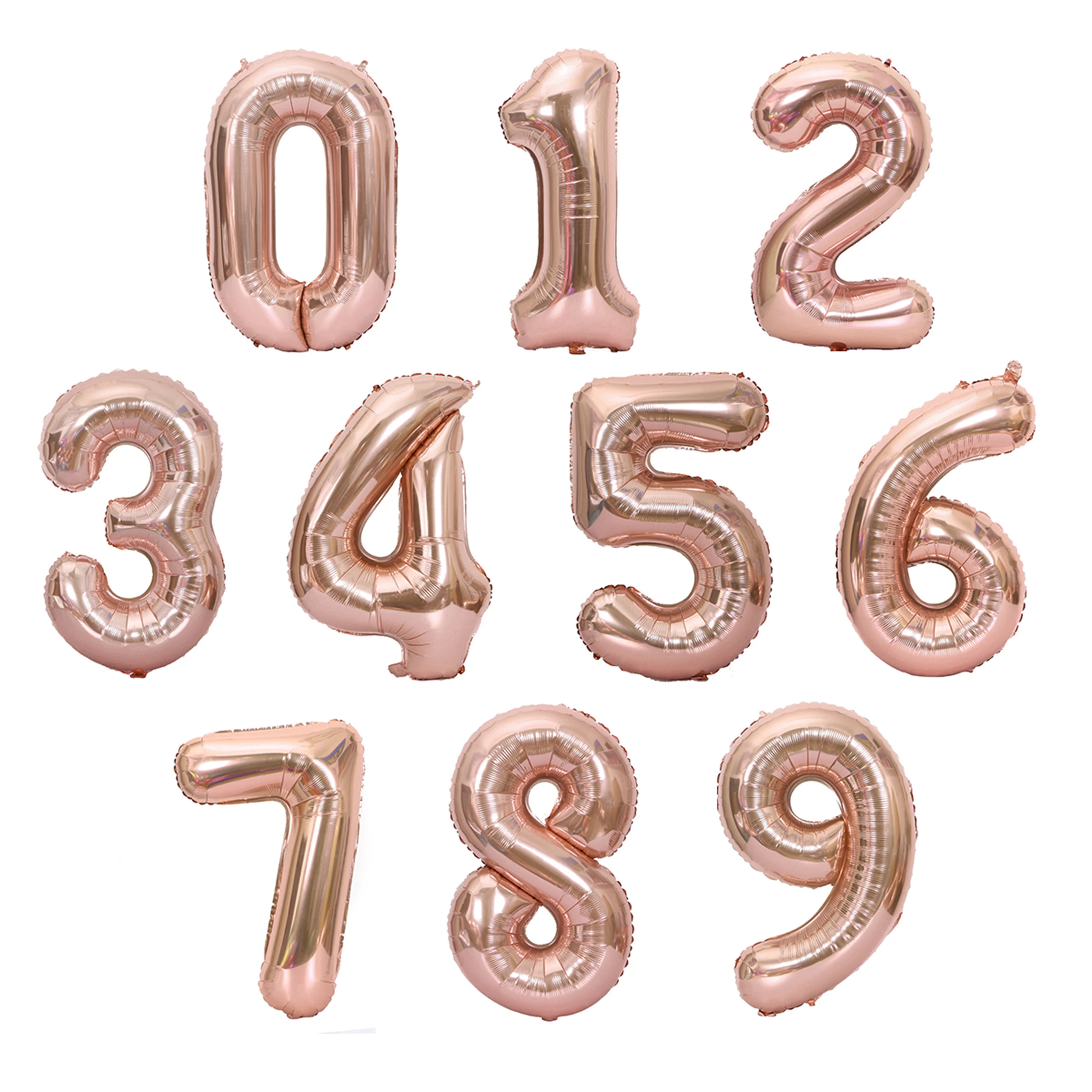 

1pc 40 inch Rose Gold Silver Aluminium Foil Number Balloons 0-9 Birthday Wedding Engagement Party Decor Globos Kids Ball Supplie