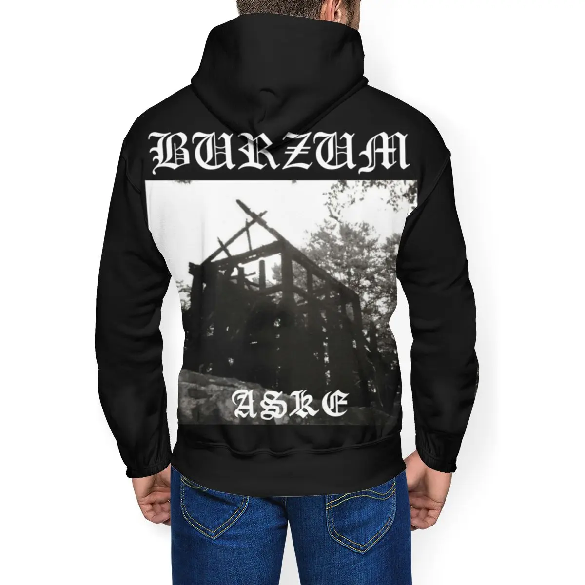 Металлическая Толстовка С Логотипом Группы Burzum-Aske толстовки полиэстер пуловер размера XXL толстовка уличная длинная мужская повседневная черная толстовка