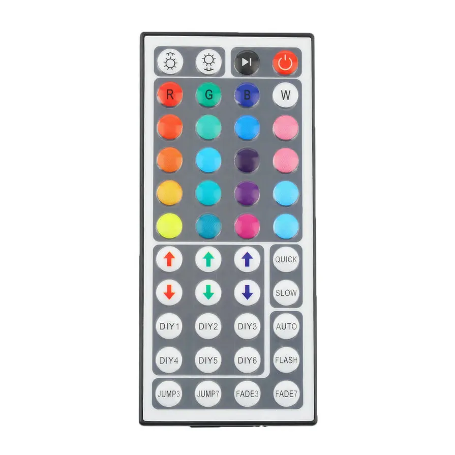 

1pcs 44 Keys LED IR RGB Controler For RGB SMD 3528 5050 LED Strip LED Lights Controller IR Remote Dimmer Input DC12V 6A