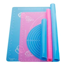 Большой силиконовый коврик высокое Температура подкладка для замешивания теста кольцевая режущая доска со шкалой утолщение Non-slip с антипригарным покрытием инструмент для выпечки