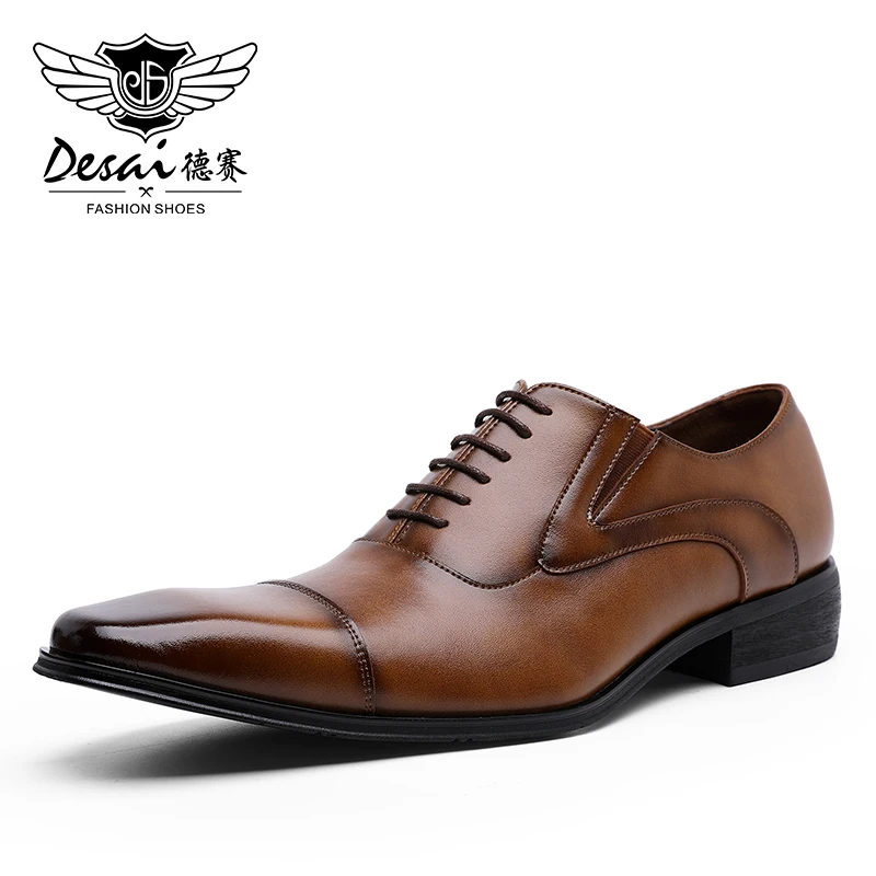 pure leather black formal shoes